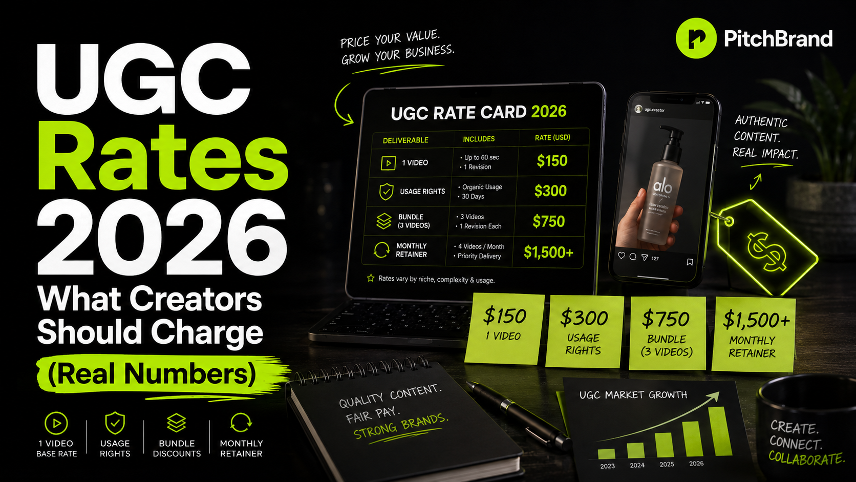 UGC Rates 2026: What Creators Should Charge (Real Numbers)